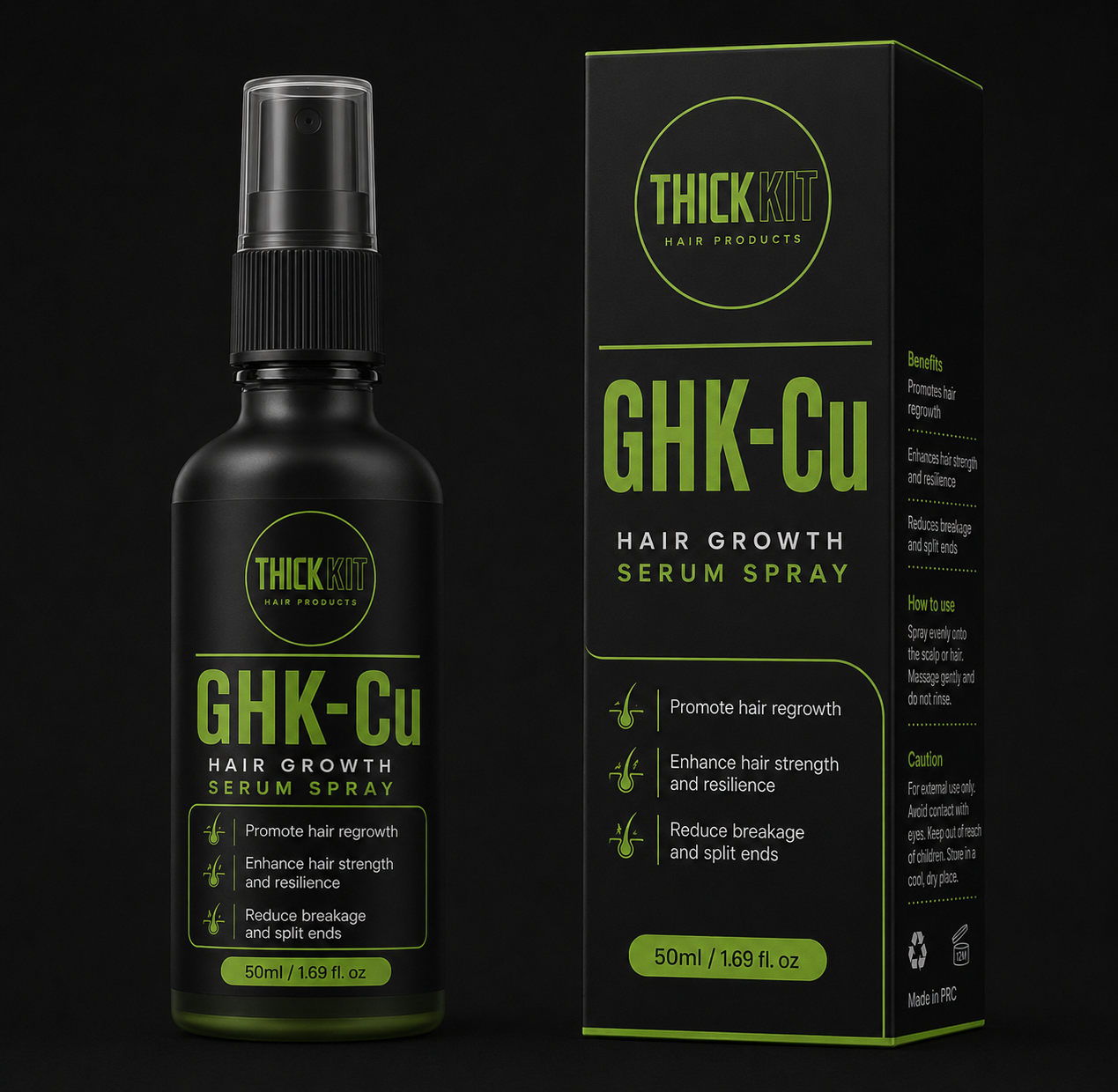 ThickKit GHK-Cu Hair Growth Peptide Serum Spray (Pre-Order) Available July 20th